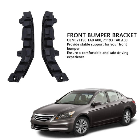Front Bumper Bracket Heavy Duty Mounting Bracket For 2008-2012 Sedan shown with car and OEM numbers 71198 71193
