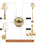 Top Shelf Solid Brass Ball Lamp Finials Caps Knob Set Heavy Duty 17.5 Mm Shade Toppers With Brass Reducing Adapter For Table And Floor Lamps Antique Brass Finish Two Pack, brass ball finial shown on table, wall, floor, and ceiling lamps