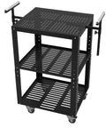 Planer Stand With Roller, 27.6 In By 24 In Tabletop, Height Adjustable From 31 To 44.7 In, 550 Lb Capacity, Four Swivel Casters And Storage Shelves
