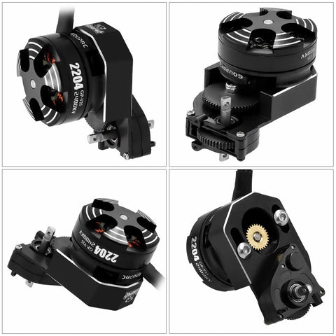 Upgrade 30A Brushless ESC And 2204 2400KV Brushless Outrunner Motor With Transmission For SCX24 RC Crawler Axial 1 By 24 RC Car Truck
