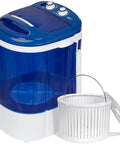 Dead Simple Semi Automatic Portable Mini Washing Machine With 8 Pound Capacity And Fast Spin Cycle Straight Up, compact design with detachable drum.