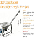 Powerful Inclined Spiral Convey Machine With 150 Liter Massive Hopper For Granular Materials High Capacity Bulk Lifter At 1.8 Meters Height.