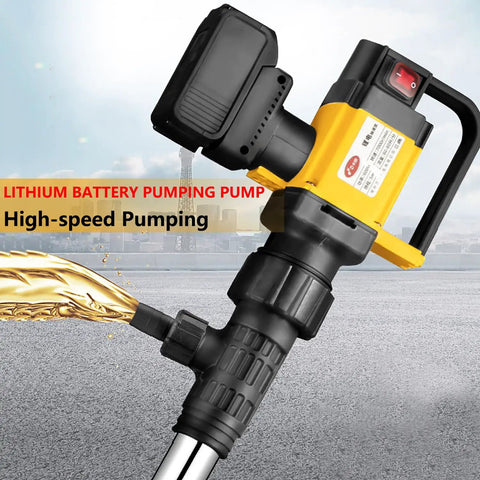 800W Cordless Electric Drum Pump With 3 Speed Adjustable Stainless Steel Oil Transfer Barrel Pump Multi Tube Compatible Portable Liquid Pump For Oil Diesel Workshop And Farm Use High Efficiency Brushless Motor