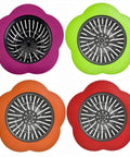 Colorful Silicone Kitchen Sink Strainers Set Of 4 With Large 4.5 Inch Wide Rim No Fuss Rustproof And Easy To Clean Multicolor