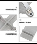 Close-up view of Heavy Duty Aluminum Board Lifter With Non Slip Grip showing curved toe and durable design for drywall panel hoisting.