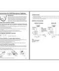 Instruction manual for Emergency Light With Back Up Battery And Two Adjustable LED Heads, Wall Mount, White Finish, UL Certified image.