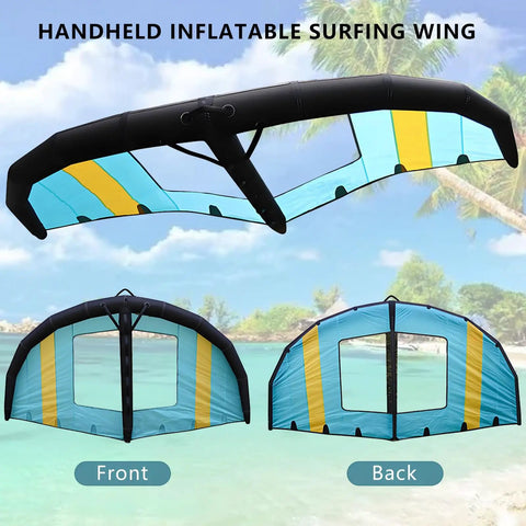 Inflatable Wind Wing For Kitesurfing 4m2 5m2 6m2 Sizes Built Tough In Oxford Cloth With Rugged TPU for adults and beginners.