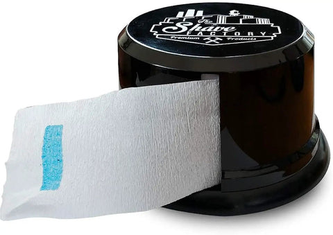 Neck Strip Dispenser With Neck Strips Case And Paper Covering Container Black Finish Durable Barbershop And Salon Accessory