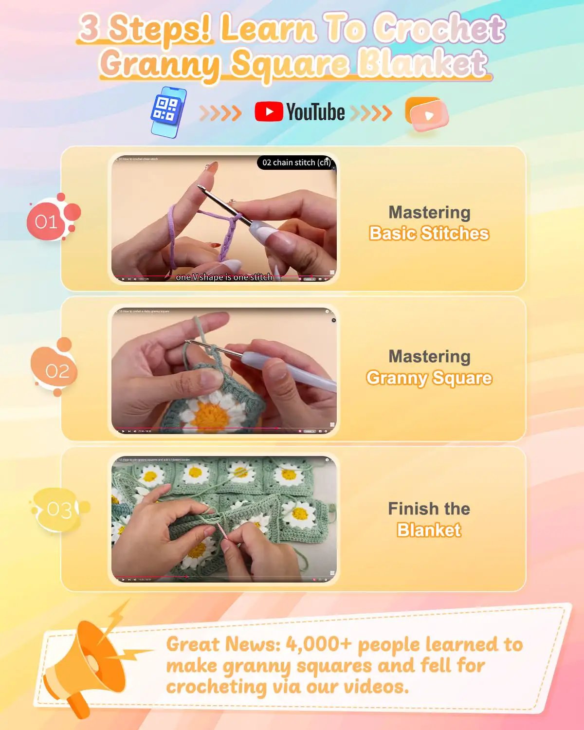 Beginner Crochet Kit With Easy Yarn Pack – Cozy Fun ✓