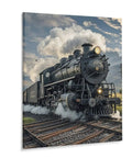 Steam Locomotive Train Poster Canvas Wall Art For Living Room And Bedroom, Cotton And Linen Hanging Picture, vintage train gift