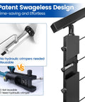 Patent Swageless Invisible Cable Railing Kit No Crimp Needed Hardware Swageless Fittings Tensioner Hidden For Two By Two Post