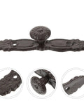 Vintage Cast Iron Drawer Pulls For Wardrobe And Cabinets, heavy-duty rustic hardware, detailed antique dresser handle design view