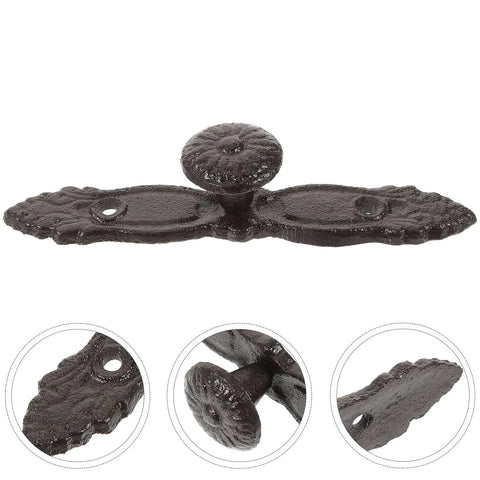 Vintage Cast Iron Drawer Pulls For Wardrobe And Cabinets, heavy-duty rustic hardware, detailed antique dresser handle design view