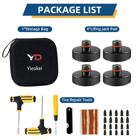 Tesla Jack Pads Set For Model Y 3 S X With Four Durable Rubber Pucks And Storage Case Lifting Pad Kit For 2016 To 2026 Teslas