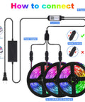 Led Strip Lights for Bedroom 49.2 Feet Color Changing Rope Lights With Music Sync Remote Or App Control setup guide