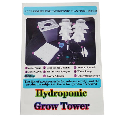 Vertical Hydroponic Tower Garden With 30 Pods And Auto Watering Timer Indoor Smart Garden With Movable Reservoir Soilless Planter For Herbs Vegetables And Fruits Pump Included Space Saving Design accessories guide