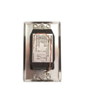 In-Wall Spring-Wound Twist Timer With A Commercial Style Metal Plate 12 Hour Auto Shutoff for motors and lights, front view