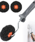 Four Pack Drywall Corner Roller Kit With Two Inch Threaded Frame And Half Inch Nap Covers For Slick Joint Compound Application That Goes On Smooth And Makes Wall Finishing Work A Breeze, featuring corner roller and two nap covers.