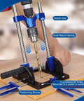 Heavy Duty Portable Drill Guide With Adjustable 0 To 60 Degrees Multi Angle For Straight Holes Pro Grade Drill Press Adapter