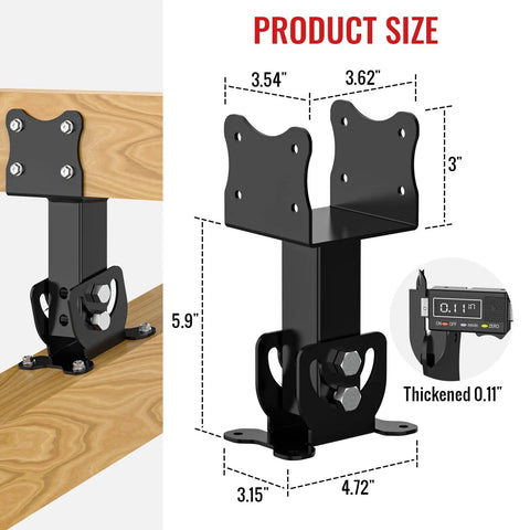 Beefy Heavy Duty Roof Riser Brackets Kit 3 Pack For Pergola And Patio Cover Gazebo Elevates Roof Beams Improves Airflow Adds Modern Look And Easy Installation Built To Last In Any Weather With Easy Mounting And Long Lasting Performance