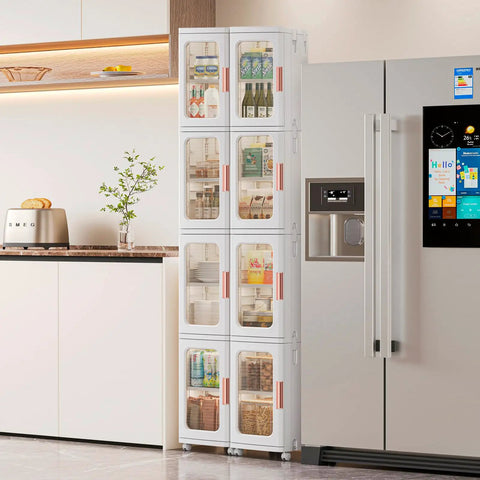 Your Go To Space Saving Slim Tall Storage Cabinet With Doors And Shelves For Bathroom And Kitchen Use Adjustable Shelves