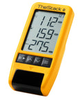 Radar Golf Launch Monitor And Swing Analyzer, App Based Training System For Real Time Swing Speed And Ball Speed, Estimated Carry Distance, Smash Factor, Portable Golf Practice Aid For Range And On Course Training on yellow display.