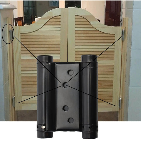 4 Pack Double Action Spring Hinges Self Closing For Saloon Cafe Pub Swing Doors 201 Stainless Steel Durable Hinges close-up view