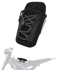 Frame Battery Bag For Electric Dirt Bikes And Ebikes Grab And Go Storage Pouch close-up with zipper and reflective trim.
