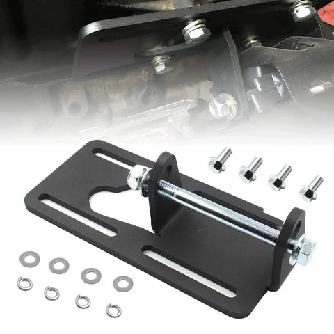 Engine Swap Mounts For Chevy And GMC Square Body Trucks 1973 1998 Adjustable Engine Bracket with bolts and washers displayed