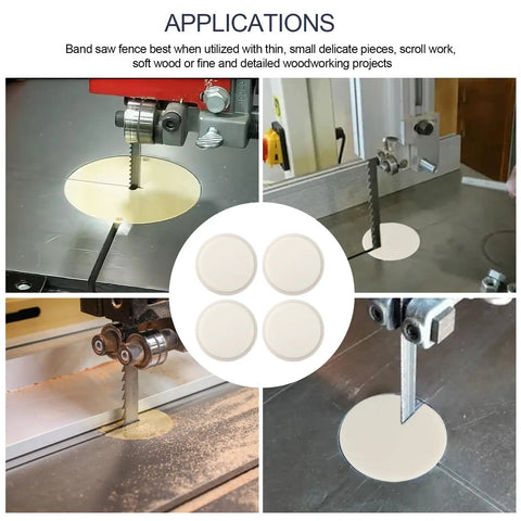 Zero Clearance Band Saw Table Insert Set For Precise Clean Cuts And Zero Tearout, Gains Stability And Safety With Nylon Inserts, Fits Most Bandsaws, Four Pack