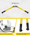 Heavy Duty 18 Inch Cable Cutter With Long Handle Hardened Carbon Steel Head Perfect For Aluminum Cable Copper Wire And Communication Cables Up To 1.5 Inches