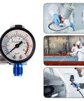 One Quarter Inch Spray Paint Gun Air Pressure Regulator With Pressure Gauge and adjustable valve for precise air flow control