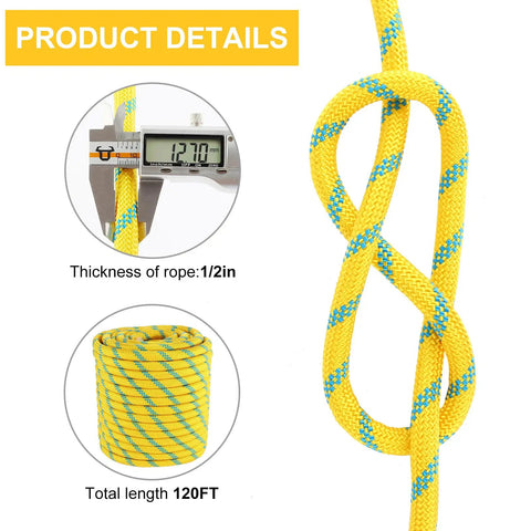Top Shelf Half Inch By 120 Foot Arborist Rope Delivering Bone Hard 9000 Pound Static Strength And Killer Grip For Real Deal Tree Care Rigging And Canopy Operations Daily