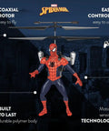 Spider Man Infrared RC Helicopter Jetpack Flying Figure With LED Lights Twin Rotors Action Phrases Marvel Licensed Hero Toy