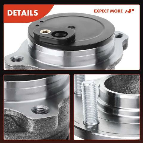 Rear Wheel Bearing And Hub Assembly 5-Lug Compatible With Mazda 3 2004-2013, Mazda 3 Sport 2009-2013, And Mazda 5 close-up view