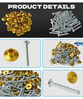 Peterbilt 379 Compatible 3 16 Inch Medium Flange Steel Collar Kit With Button Head Fasteners Pack Of 100 product details