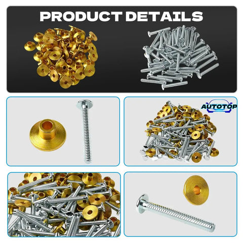 Peterbilt 379 Compatible 3 16 Inch Medium Flange Steel Collar Kit With Button Head Fasteners Pack Of 100 product details