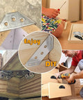 Router Table Plate And Furniture Corner Connector Kit with 20 pcs universal stainless steel L brackets for DIY projects