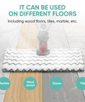 BIHARNT 2-pack steam mop pads for Shark Genius hard-floor mops, microfiber white-gray