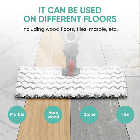 4 Pack Genius Steam Mop Pads Compatible With Shark Genius Hard Floor Cleaning System And Lift Away Pro Pocket Mops on different floors