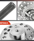 Rear Axle Shaft Assembly With Bearing And Seal For Wrangler 2007 Through 2011 3 8L And 2012 Through 2018 3 6L Models Rear Left Or Right Fit Ready To Roll Works With DSA Anti Spin Or DS8 Conventional Axle OE 630338 68003272AA YAWD4421830, splined steel shaft detail