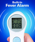 Infrared Forehead Thermometer Digital White No Touch Readout Lightweight Compact Body Temperature Reader For Home Use Quick Reading Safe Pediatric And Adult Temperature Check Battery Powered, built-in fever alarm