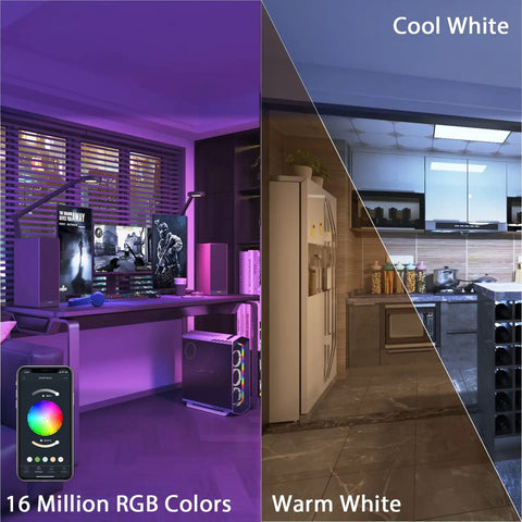 Smart LED Light Bulbs 4 Pack With Color Changing RGBWW Music Sync Alexa Ready Without Hub A19 800LM 7.5W warm cool white