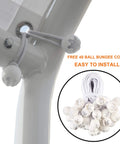 Close-up of bungee cords securing 10x20 Ft Carport Replacement Canopy Cover Heavy Duty PE Shelter Tarp For Garage Top Tent.