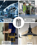 Top Shelf 10 Piece Ball Spring Plungers Crafted From Heavy Duty 304 Stainless Steel Killer For Cabinet Latches in a modern workspace.
