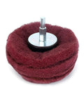 Awesome 3-Piece Red Mushroom Buffing Wheels With 2 3 And 4 Inch Sizes Featuring 320 Grit for rust removal and deburring