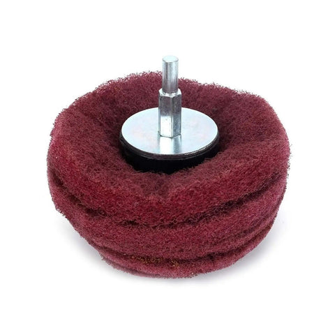 Awesome 3-Piece Red Mushroom Buffing Wheels With 2 3 And 4 Inch Sizes Featuring 320 Grit for rust removal and deburring