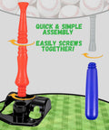 Assembly illustration of Kids Tball Set With Tee Oversized Bat And Six Oversized Balls For Ages 3 To 5 And Toddlers with parts labeled.