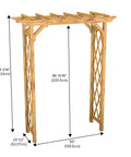 Cedar Wood Garden Arbor 55 By 88 Inches Golden Brown Arch With Lattice Trellis For Climbing Plants Easy Assembly Built Tough For Weddings Backyard Decor Garden Entrance And Outdoor Vibe For Any Yard