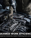 Flexible Half Inch Drive Rotating Extension Connector With 360 Degree Movement, Metal Linkage Rod For Repair, Maintenance, Shop And DIY, Two Piece Set 25 Cm Length, Handy Access In Tight Spots And Hard To Reach Angles. used in engine bay repair